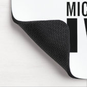 Personalisiertes Monogramm und Name Maus-Pad Mousepad (Ecke)