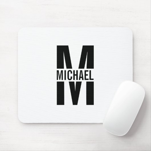 Personalisiertes Monogramm und Name Maus-Pad Mousepad (Mit Mouse)