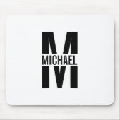 Personalisiertes Monogramm und Name Maus-Pad Mousepad (Vorne)