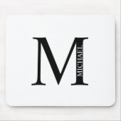 Personalisiertes Monogramm und Name Maus-Pad Mousepad (Vorne)
