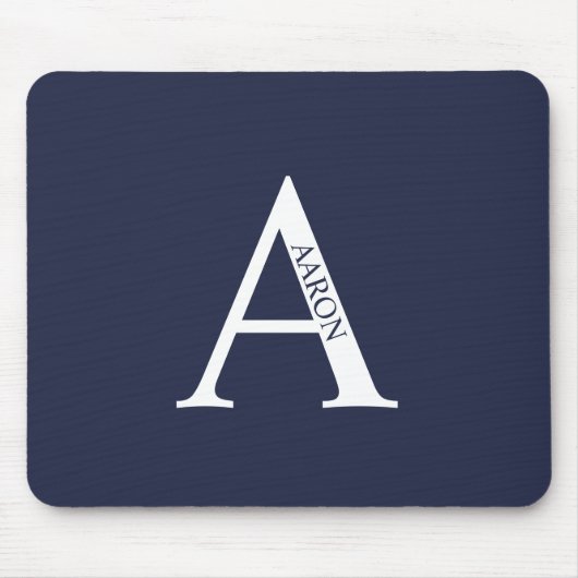 Personalisiertes Monogramm und Name Maus-Pad Mousepad (Vorne)