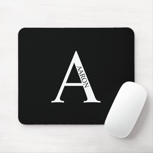 Personalisiertes Monogramm und Name Maus-Pad Mousepad (Mit Mouse)