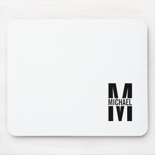 Personalisiertes Monogramm und Name Maus-Pad Mousepad (Vorne)
