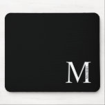 Personalisiertes Monogramm und Name Maus-Pad Mousepad<br><div class="desc">Personalisiertes Monogramm- und Namensdesign mit personalisierten Monogrammen und Namen im klassischen Serif-Schriftart-Stil.</div>