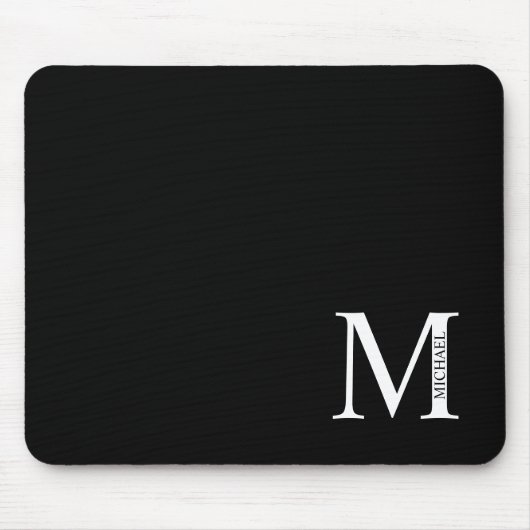 Personalisiertes Monogramm und Name Maus-Pad Mousepad (Vorne)