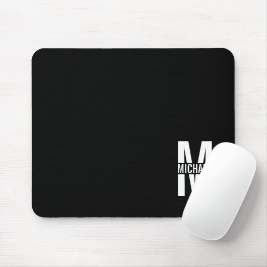 Personalisiertes Monogramm und Name Maus-Pad Mousepad (Mit Mouse)