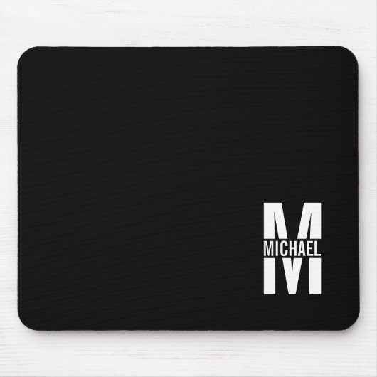 Personalisiertes Monogramm und Name Maus-Pad Mousepad (Vorne)