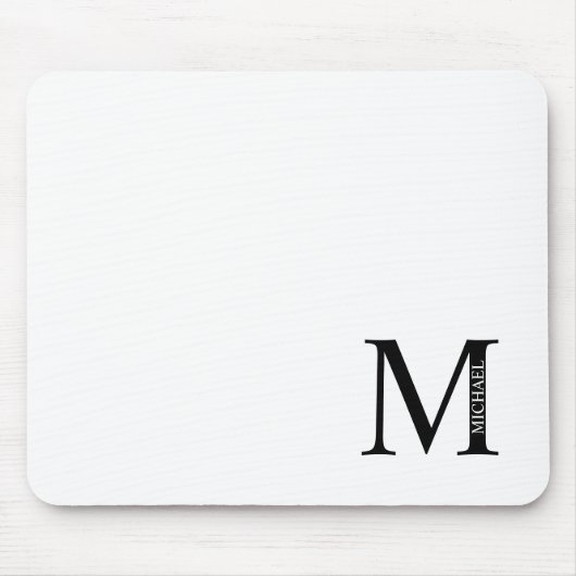 Personalisiertes Monogramm und Name Maus-Pad Mousepad (Vorne)