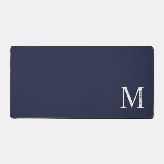 Personalisiertes Monogramm und Name Maus-Pad Schreibtischunterlage (Vorderseite)