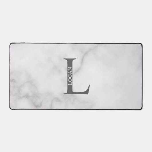 Personalisiertes Monogramm und Name Maus-Pad Schreibtischunterlage (Vorderseite)