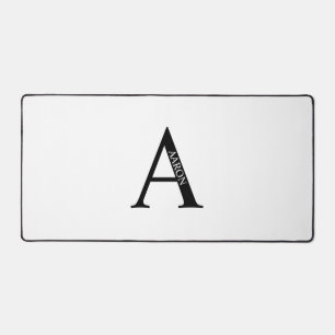 Personalisiertes Monogramm und Name Maus-Pad Schreibtischunterlage