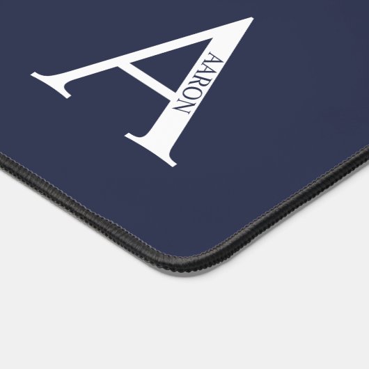 Personalisiertes Monogramm und Name Maus-Pad Schreibtischunterlage (Ecke)