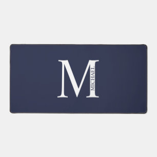 Personalisiertes Monogramm und Name Maus-Pad Schreibtischunterlage