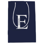Personalisiertes Monogramm und Name Medium Geschen Mittlere Geschenktüte (Vorderseite)