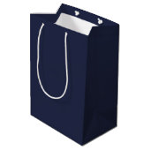 Personalisiertes Monogramm und Name Medium Geschen Mittlere Geschenktüte (Rückseite Schrägansicht)