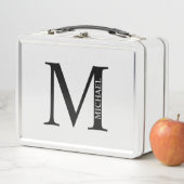 Personalisiertes Monogramm und Name Metal Lunch Bo Metall Brotdose (Beispiel)