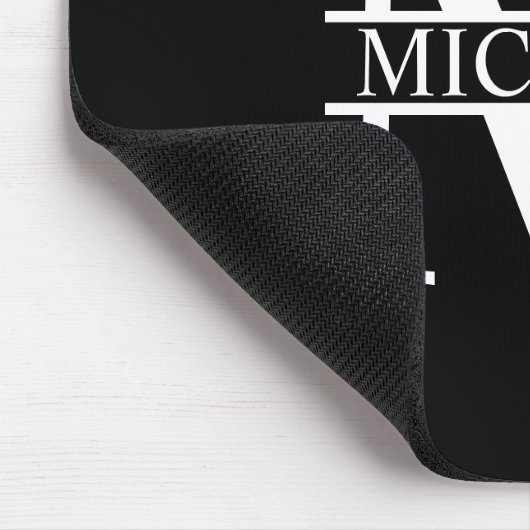 Personalisiertes Monogramm und Name Mousepad (Ecke)