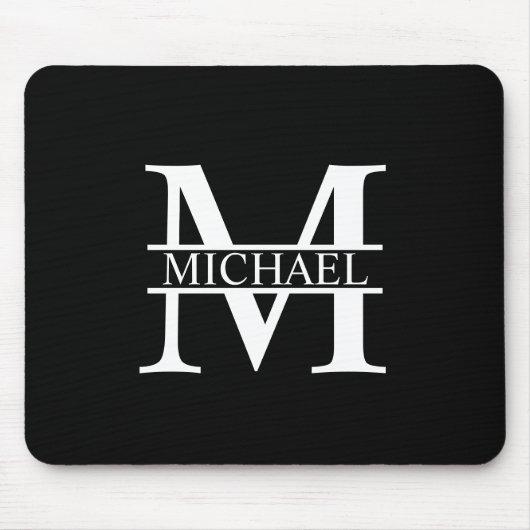Personalisiertes Monogramm und Name Mousepad (Vorne)