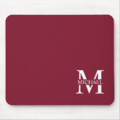 Personalisiertes Monogramm und Name Mousepad (Vorne)