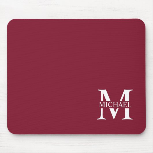 Personalisiertes Monogramm und Name Mousepad (Vorne)