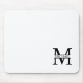 Personalisiertes Monogramm und Name Mousepad (Vorne)