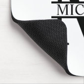 Personalisiertes Monogramm und Name Mousepad (Ecke)