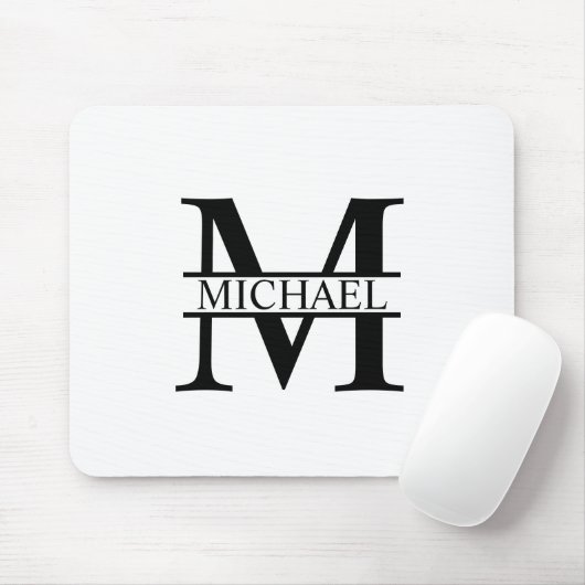 Personalisiertes Monogramm und Name Mousepad (Mit Mouse)