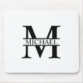 Personalisiertes Monogramm und Name Mousepad (Vorne)