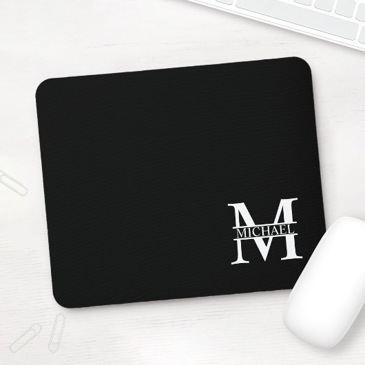 Personalisiertes Monogramm und Name Mousepad