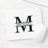 Personalisiertes Monogramm und Name Mousepad