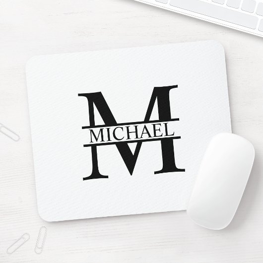 Personalisiertes Monogramm und Name Mousepad