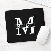 Personalisiertes Monogramm und Name Mousepad