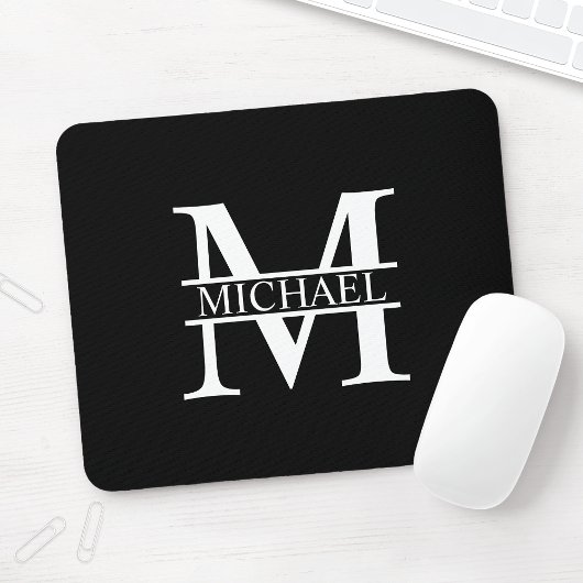Personalisiertes Monogramm und Name Mousepad