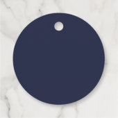 Personalisiertes Monogramm und Name Navy Blue Geschenkanhänger (Rückseite)