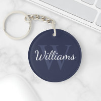 Personalisiertes Monogramm und Name Navy Blue