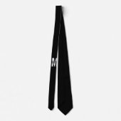 Personalisiertes Monogramm und Name Neck Tie Krawatte (Rückseite)