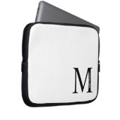 Personalisiertes Monogramm und Name Notebook-Sieb Laptopschutzhülle (Vorne Rechts)