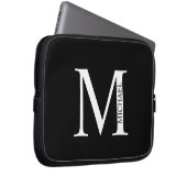 Personalisiertes Monogramm und Name Notebook-Sieb Laptopschutzhülle (Vorne Rechts)