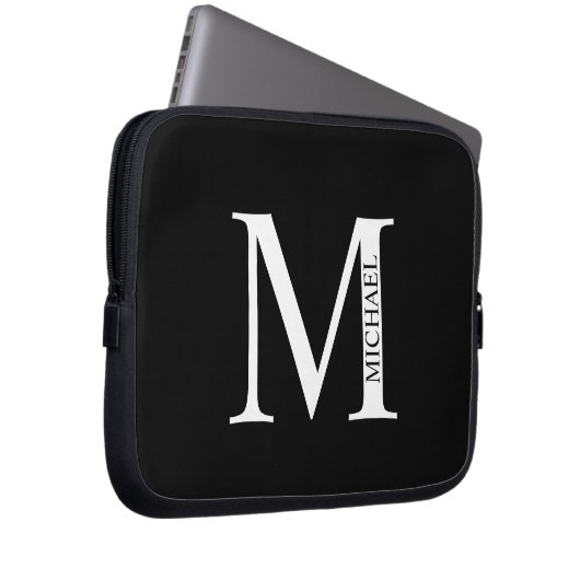 Personalisiertes Monogramm und Name Notebook-Sieb Laptopschutzhülle (Vorne Rechts)