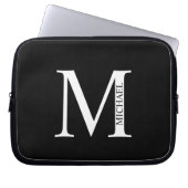 Personalisiertes Monogramm und Name Notebook-Sieb Laptopschutzhülle (Vorderseite)