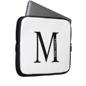 Personalisiertes Monogramm und Name Notebook-Sieb Laptopschutzhülle (Vorne Rechts)