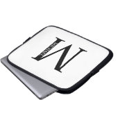 Personalisiertes Monogramm und Name Notebook-Sieb Laptopschutzhülle (Vorne Knopf)