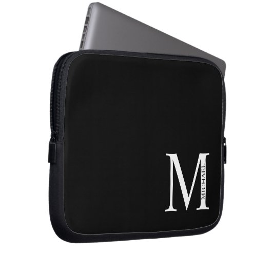 Personalisiertes Monogramm und Name Notebook-Sieb Laptopschutzhülle (Vorne Rechts)