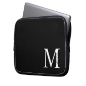 Personalisiertes Monogramm und Name Notebook-Sieb Laptopschutzhülle (Vorderseite Links)