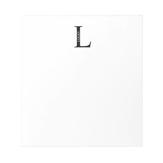 Personalisiertes Monogramm und Name Notepad Notizblock (Vorderseite)