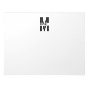 Personalisiertes Monogramm und Name Notepad Notizblock
