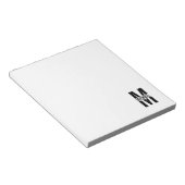 Personalisiertes Monogramm und Name Notepad Notizblock (angewinkelt)