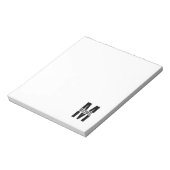 Personalisiertes Monogramm und Name Notepad Notizblock (Rotiert)