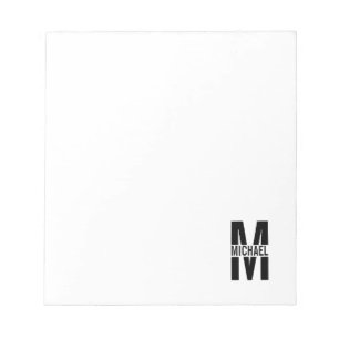 Personalisiertes Monogramm und Name Notepad Notizblock