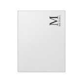 Personalisiertes Monogramm und Name Notepad Notizblock (Rotiert)